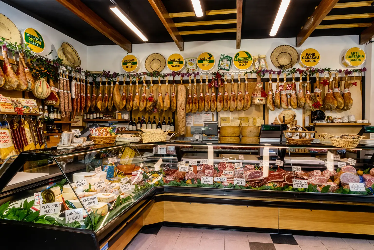mercato sassari prodotti tipici salumi formaggi sardegna